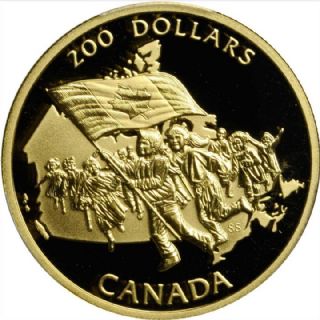 200 Dollari 1990 - Giubileo d'argento della bandiera canadese